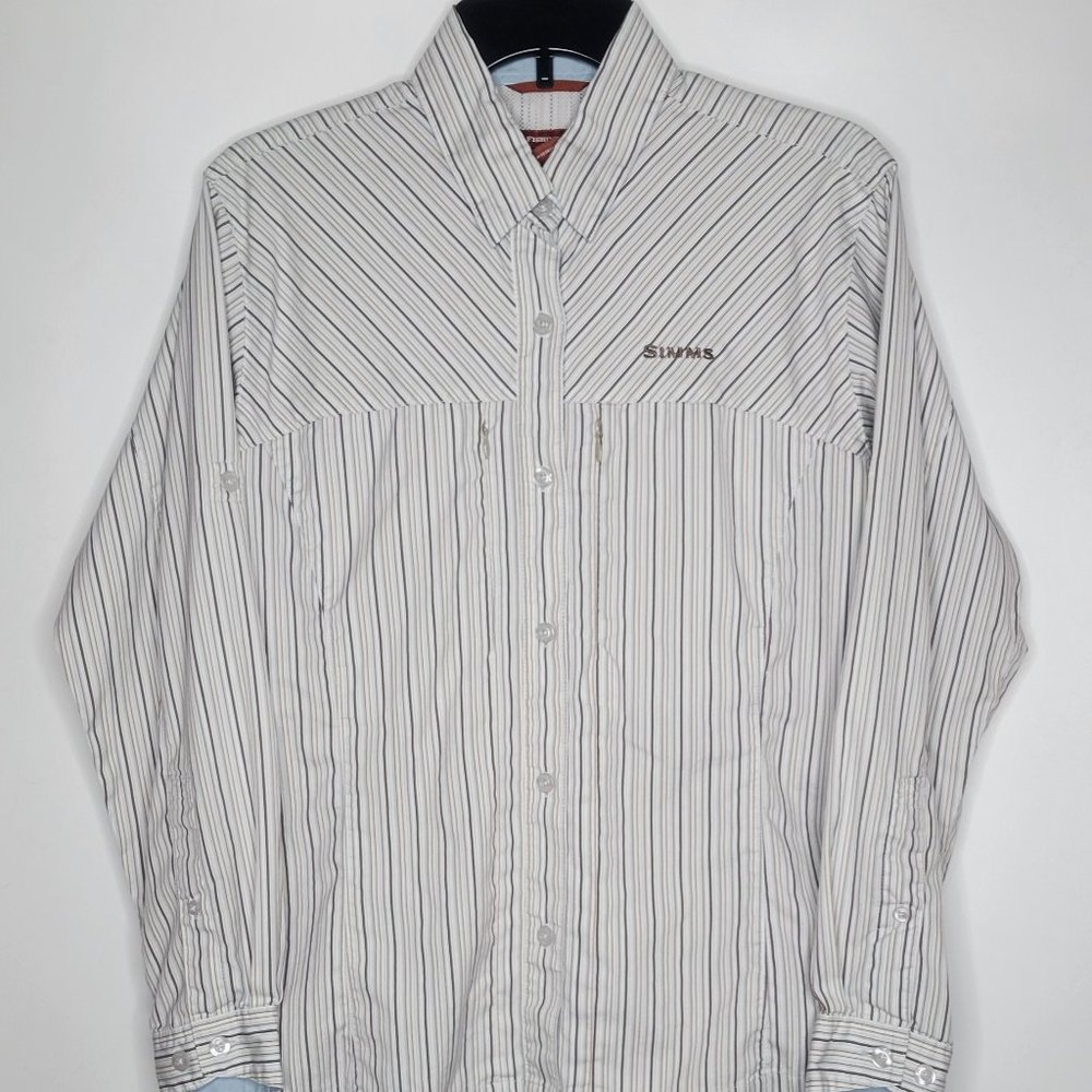Simms Women's 3X Dry Fishing Products Long Sleeve Button Down Shirt Size S